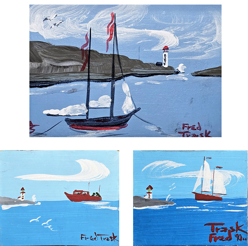 Fred Trask Three Small Paintings