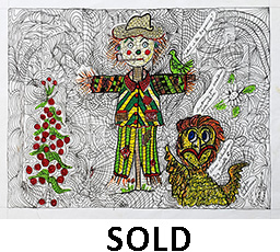 Alpha Andrews Scarecrow and Rooster