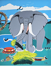Fred Trask painting