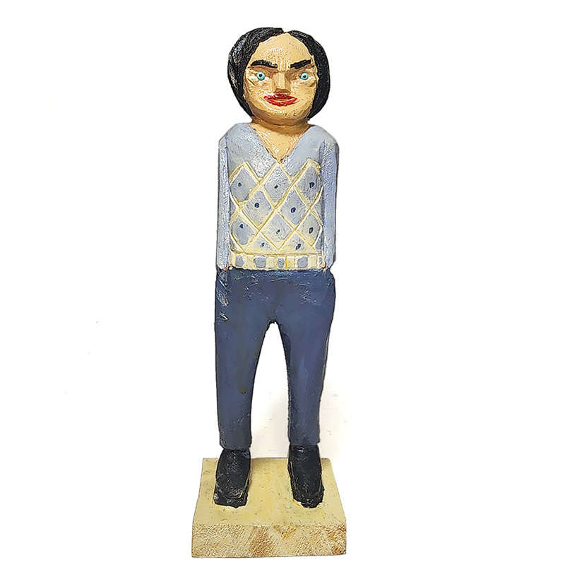 Thomas May Man In Pale Blue Sweater