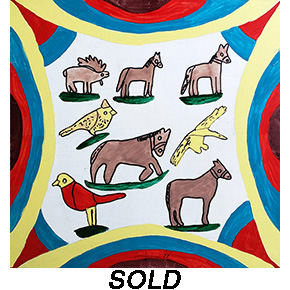 Joseph Sleep Moose, Horses and Birds