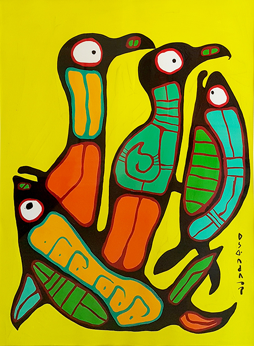 Norval Morrisseau Fish and Birds
