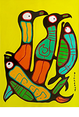 Norval Morrisseau Birds and Fish