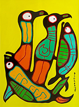 Norval Morrisseau Birds and Fish