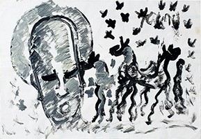 Purvis Young Angel and Horses