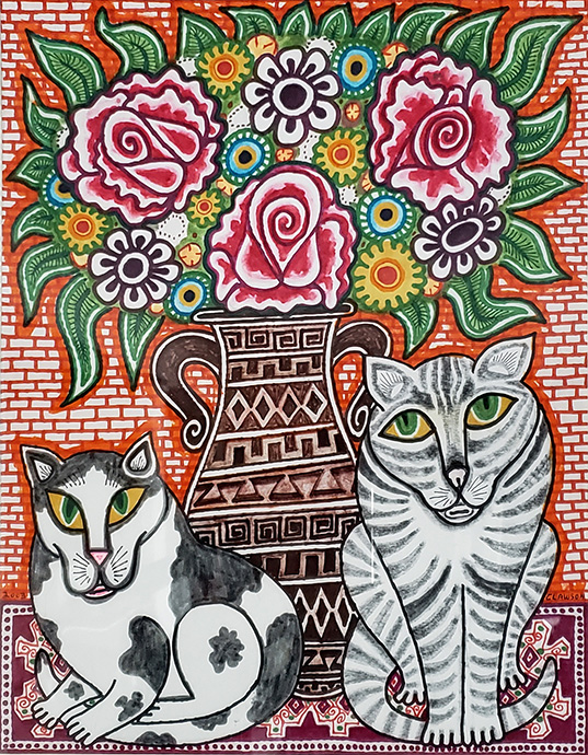Rex Clawson Two Cats