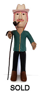 Smoking Man with Cane 